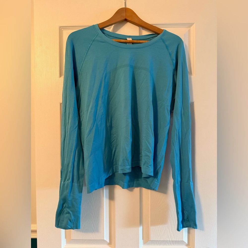 Lululemon Swiftly Tech Long-Sleeve Shirt 2.0 Race Length blue size 14
